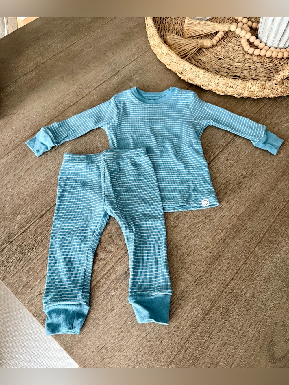 NWOT! Carter’s Little Planet Blue Stripped Pajama Set - 6 Months!